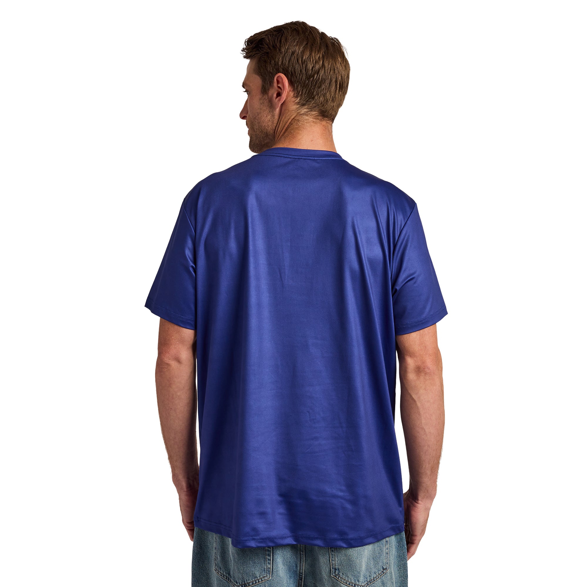 France Soccer Federation France Jersey Men’s Red & Blue Crew Neck Short Sleeve T-shirt