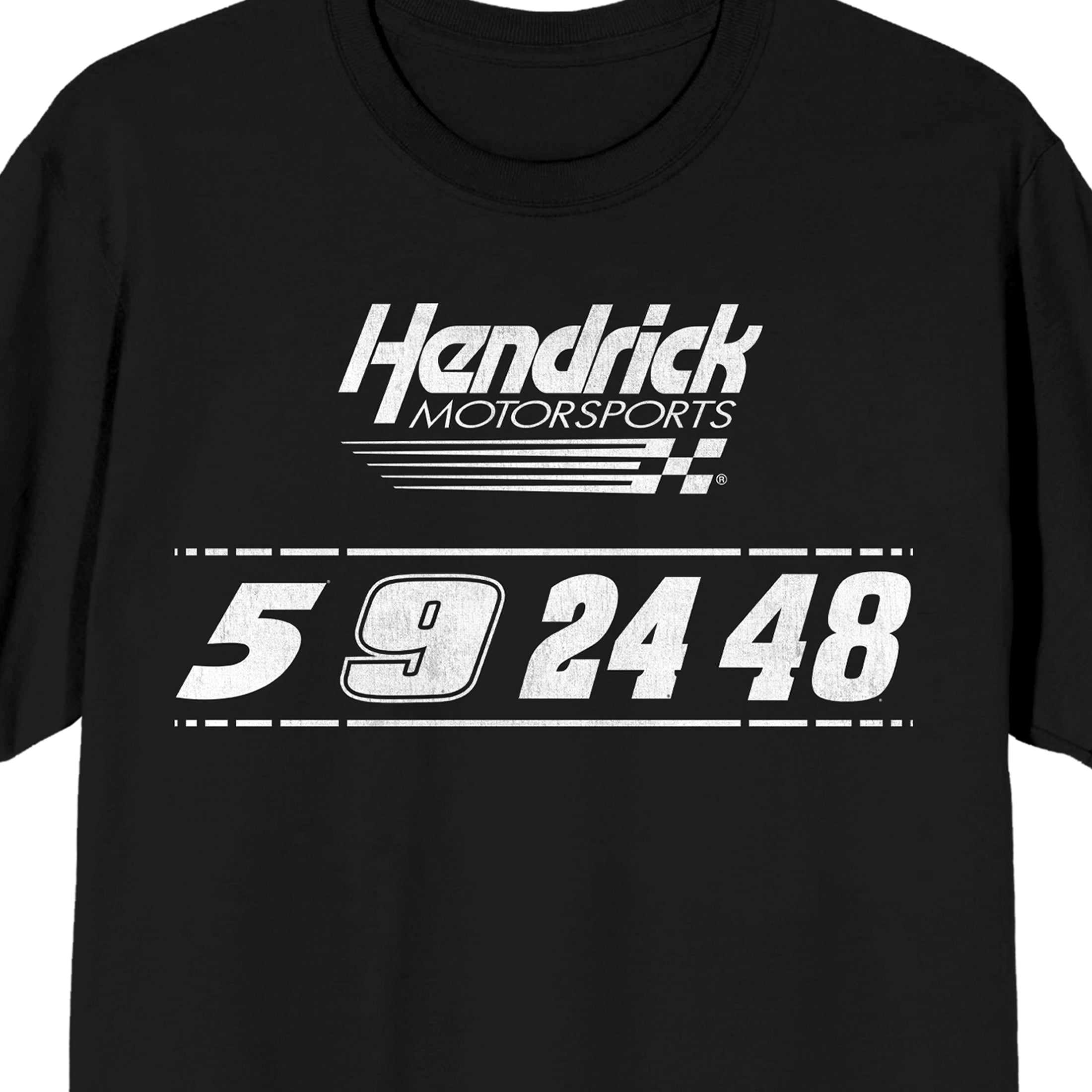 Hendrick Motorsports 5 9 24 48 Adult Black Crew Neck Short Sleeve T-shirt