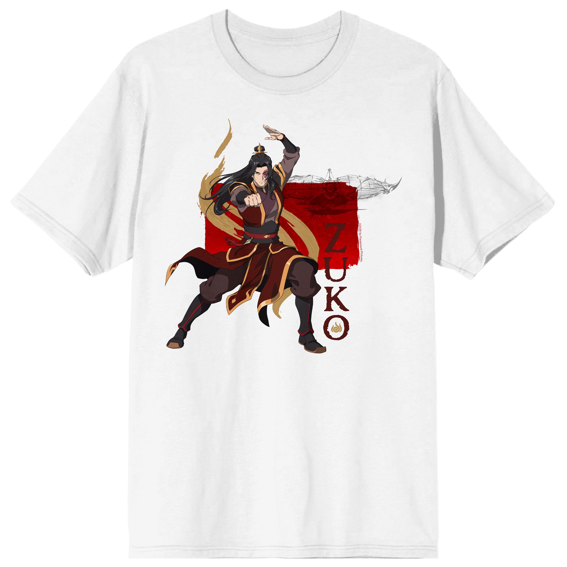 Avatar: The Last Airbender Zuko Fire Lord Men's White Short Sleeve Tee