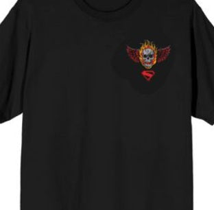 Supergirl Movie (2026) Lobo Skull Logo Men’s Black Crew Neck Short Sleeve T-shirt