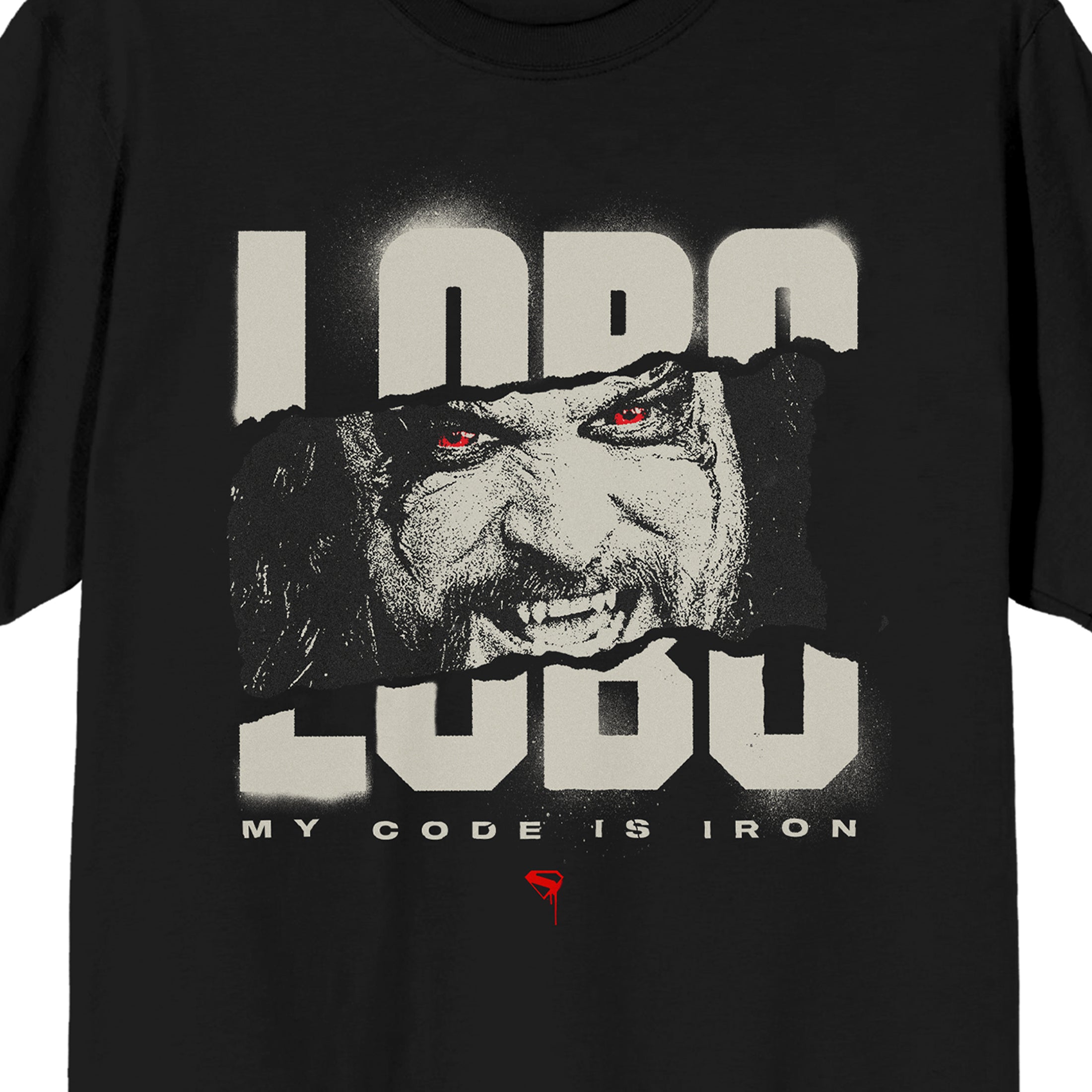 Supergirl Movie (2026) Lobo Burst My Code Is Iron Men’s Black Crew Neck Short Sleeve T-shirt