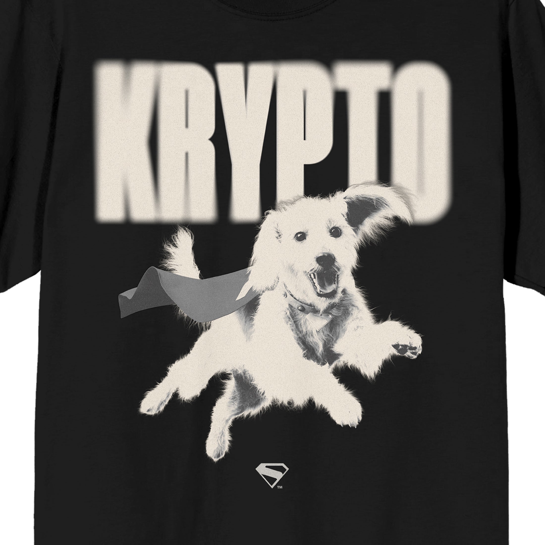 Supergirl Movie (2026) Krypto B&W Art Men’s Black Crew Neck Short Sleeve T-shirt