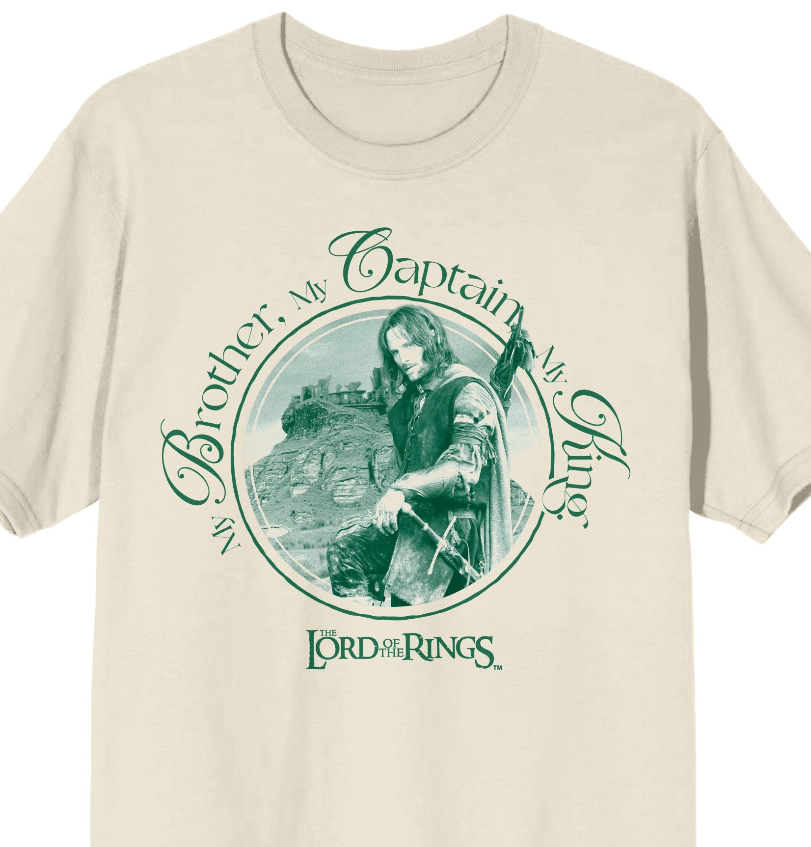 Lord Of The Rings My Brother My Captain My King Adult Natural Crew Neck Short Sleeve T-shirt