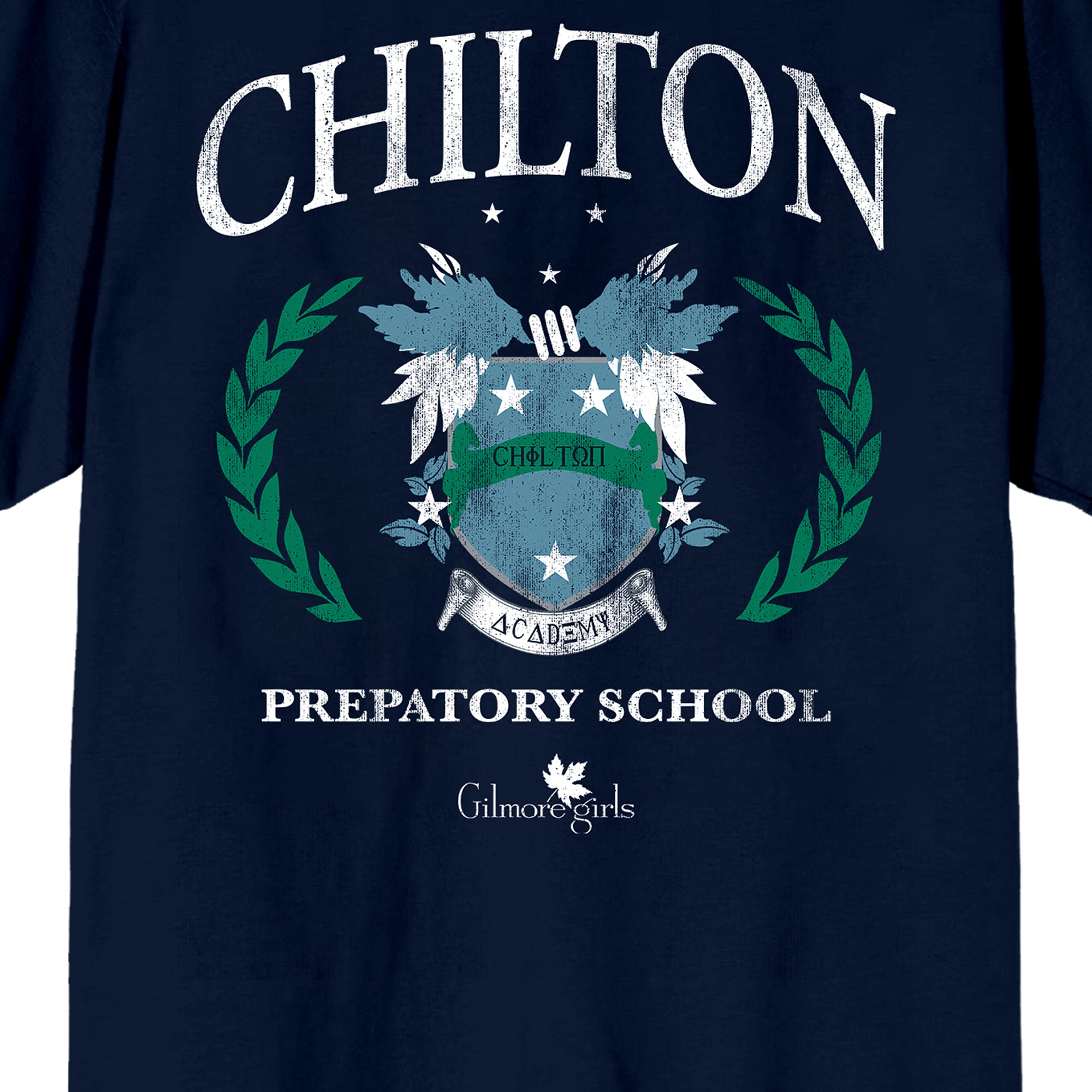 Bioworld Gilmore Girls Chilton Preparatory School Crest Men's Graphic Tee | Short Sleeve Crew Neck | 100% Cotton | Officially Licensed
