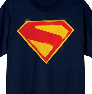 Supergirl Movie 2026 Supergirl Logo Men's Navy Crew Neck Short Sleeve T-shirt