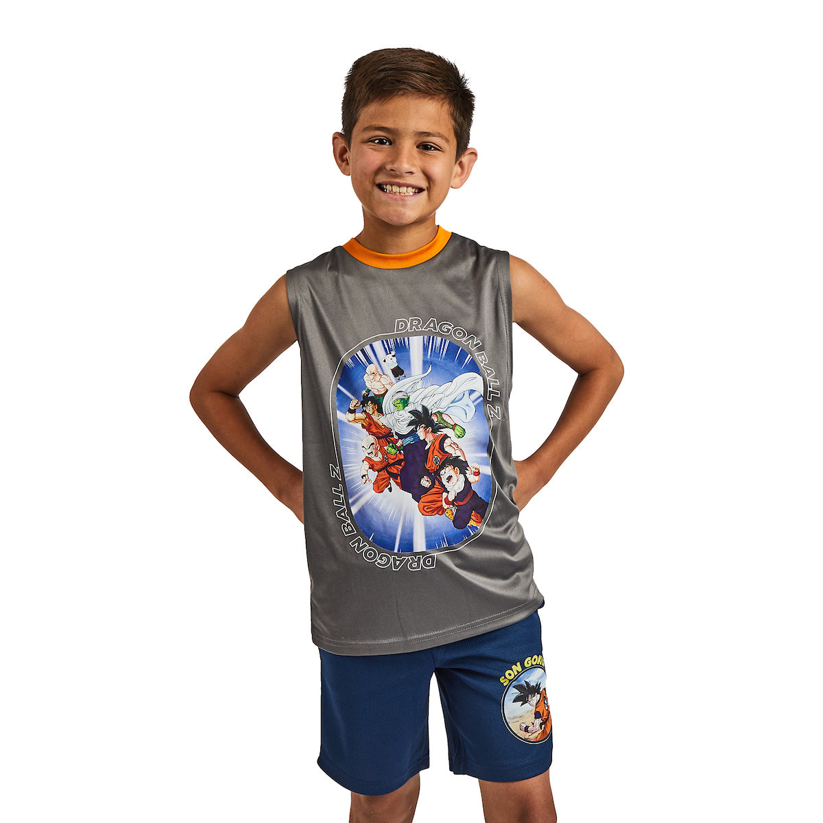 Dragonball Z 3-Pack Boy's Short Sleeve Tee, Muscle Tank, Athletic Shorts Set