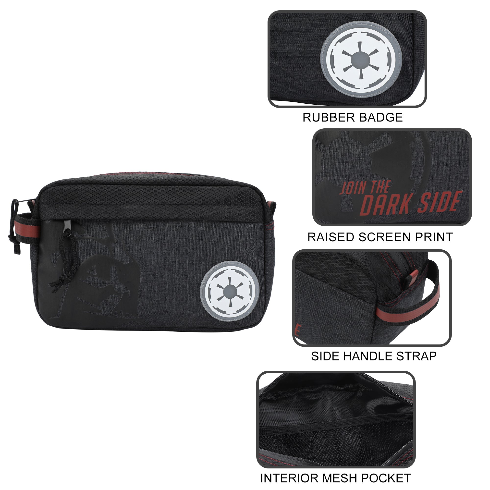 Star Wars Toiletry Bag with Rubber Badge Imperial Logo