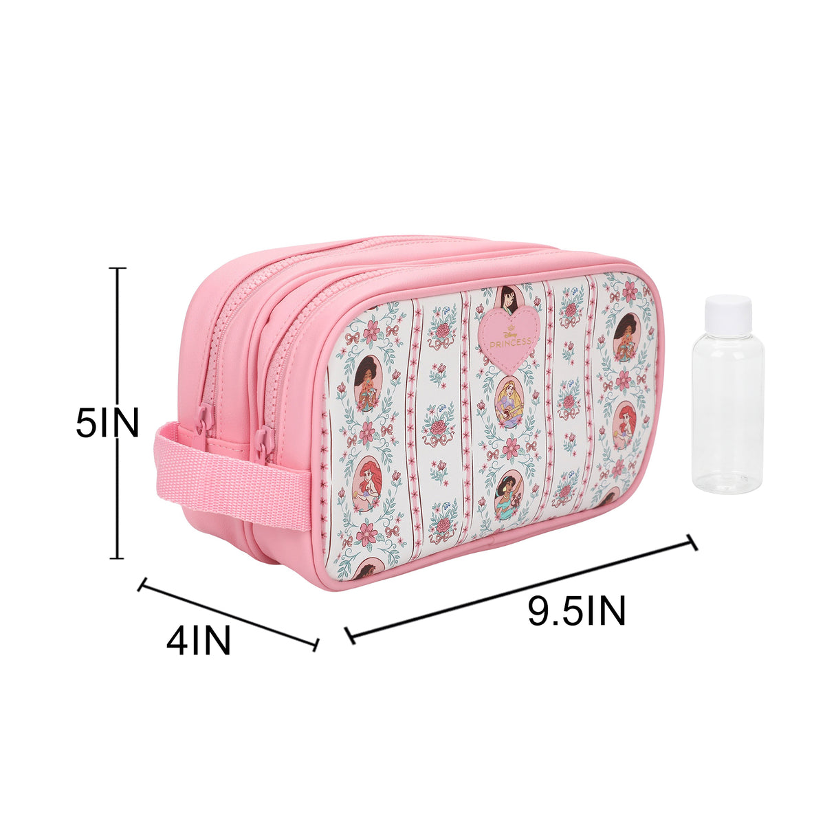 Disney Princess Multi AOP Double Compartment Cosmetic Bag