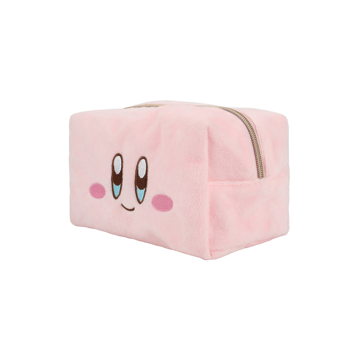 Kirby Face 8 Pink Plush Cosmetic Bag