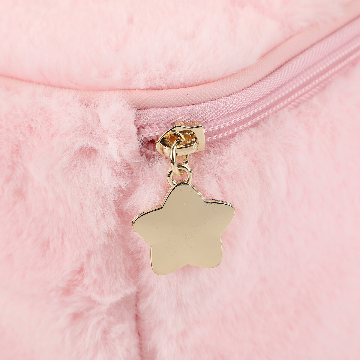 Kirby Character Face 21 Cm Pink Fuzzy Cosmetic Bag