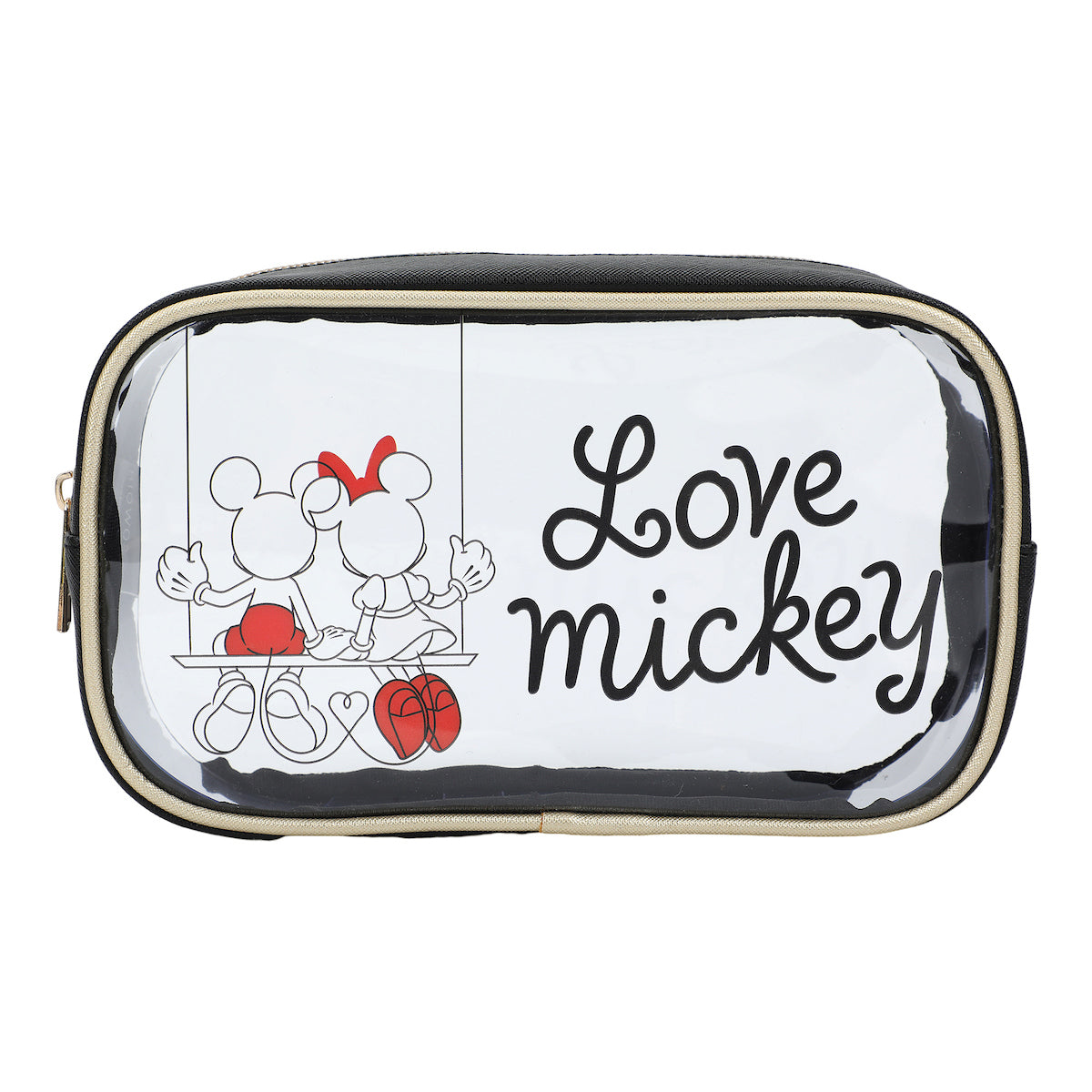 Mickey 3-Piece Set Toiletry Bags with Clear PVC Makeup Bag