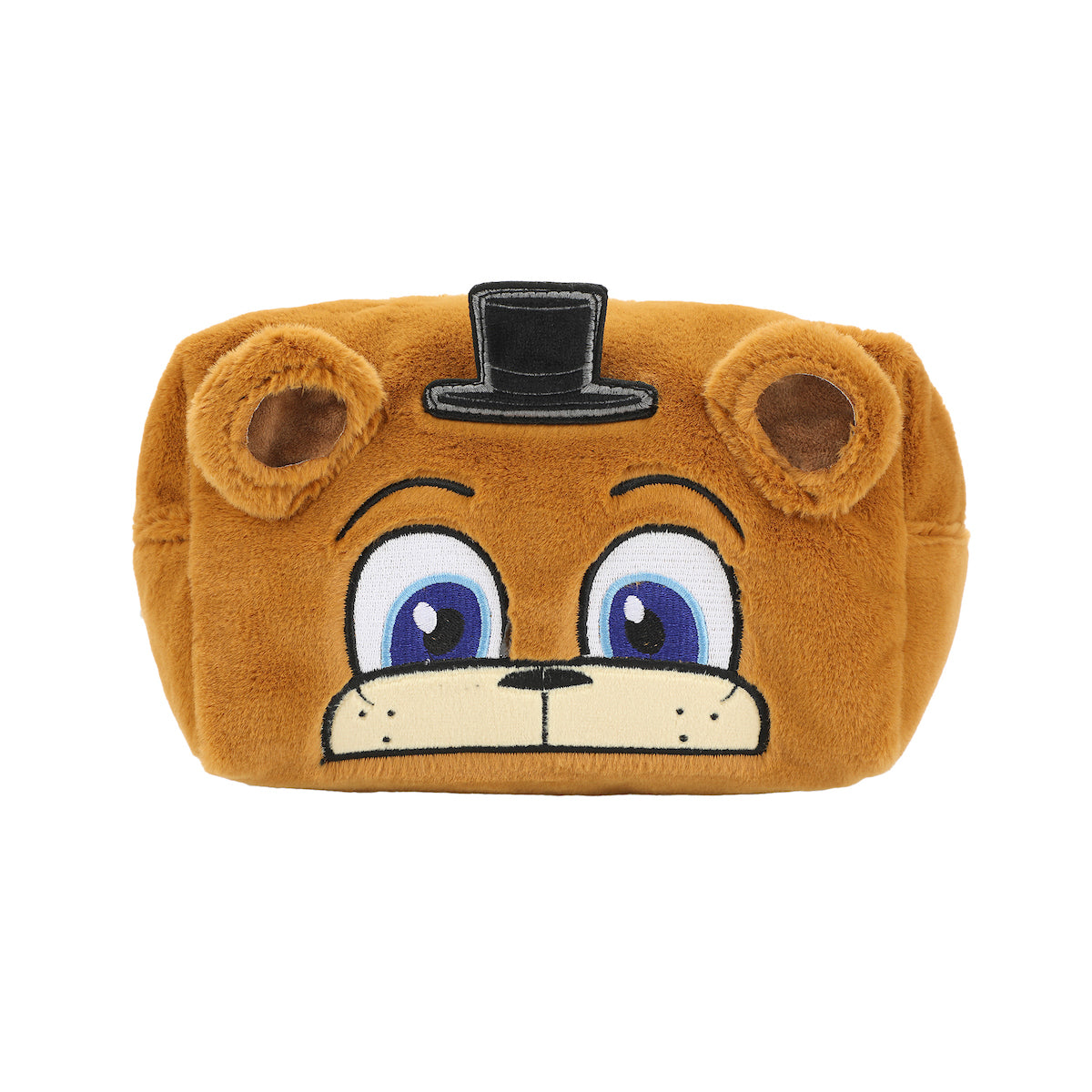 Five Nights At Freddy's Freddy 8" Brown Faux Fur Cosmetic Bag