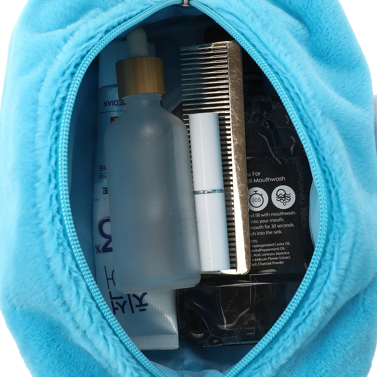 Sesame Street Cookie Monster Blue 8" Cosmetic Bag