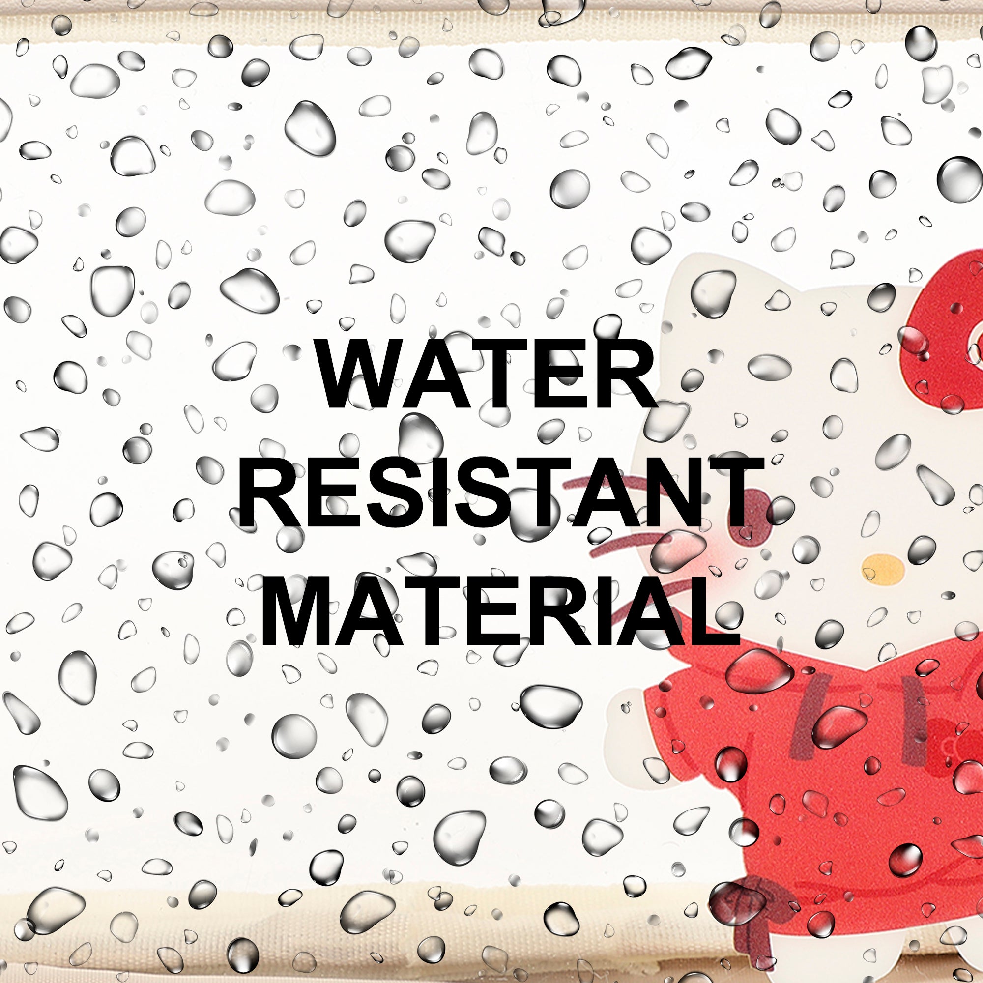 Sanrio Hello Kitty 3-Piece Cosmetic Bag Set with Pattern Print and Zipper Closure