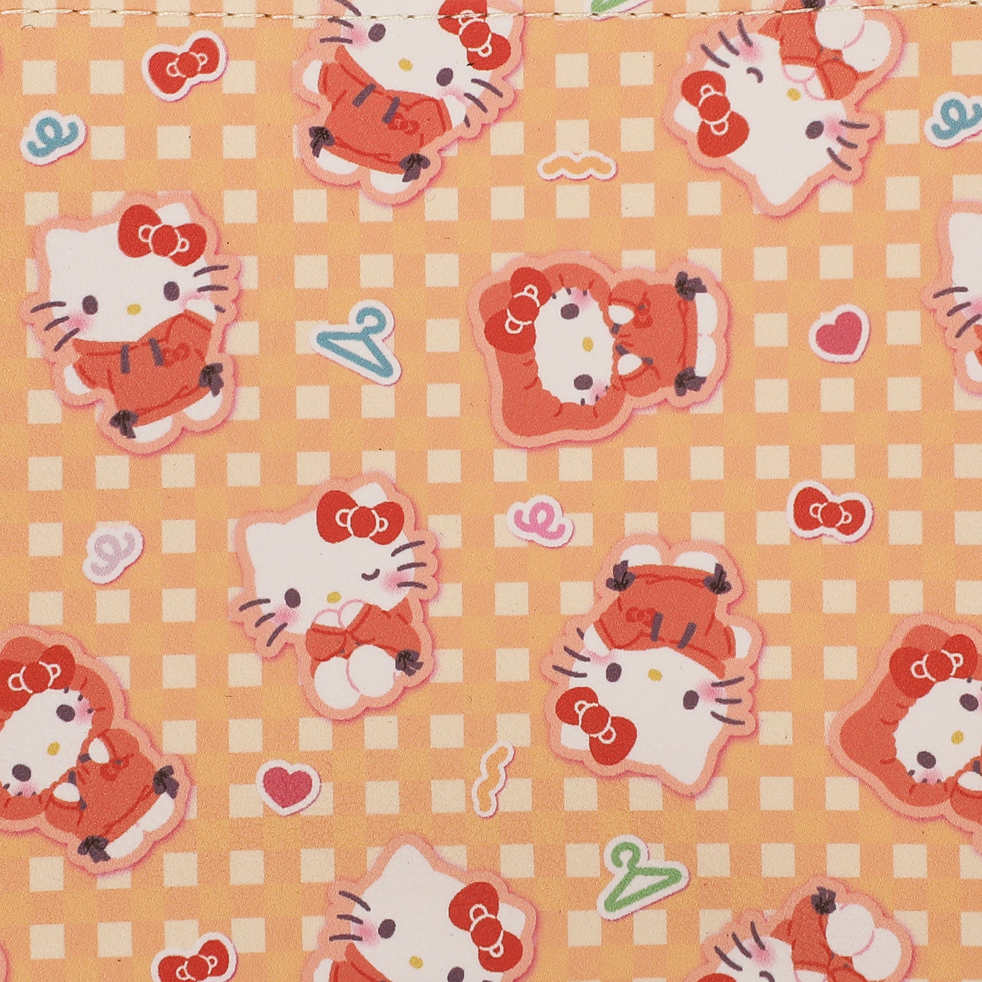 Sanrio Hello Kitty 3-Piece Cosmetic Bag Set with Pattern Print and Zipper Closure