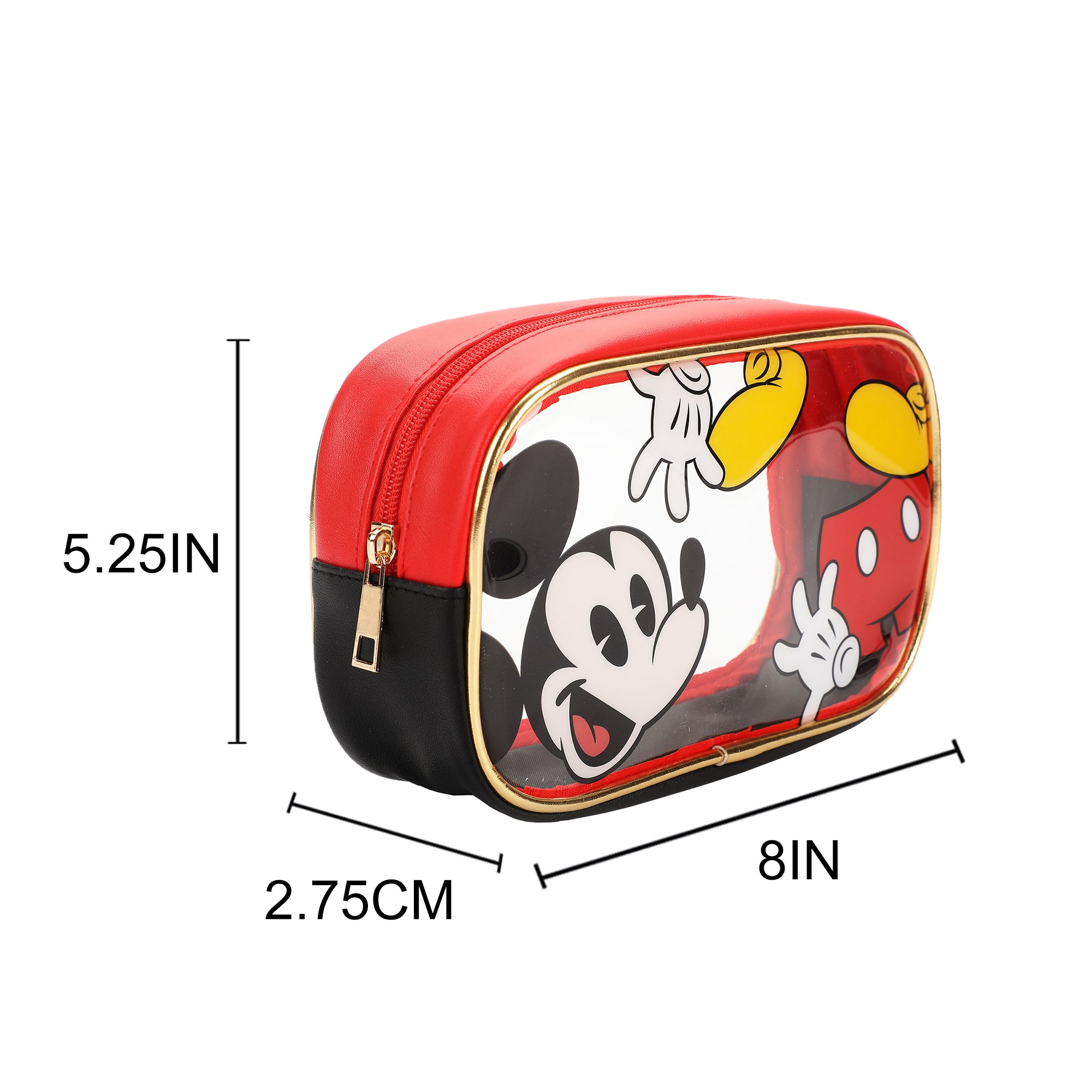 Mickey Mouse Classic Women's Novelty Cosmetic Bag (Set of 3)