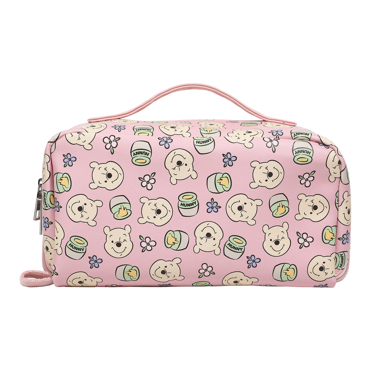 Winnie The Pooh Honey Floral Pink Cosmetic Bag for Women