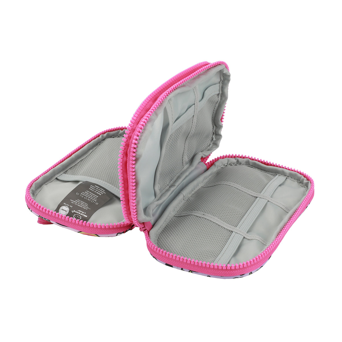 Hello Kitty Flying Saucer Print 4" Pink & Purple Tech Cable Organizer Travel Case