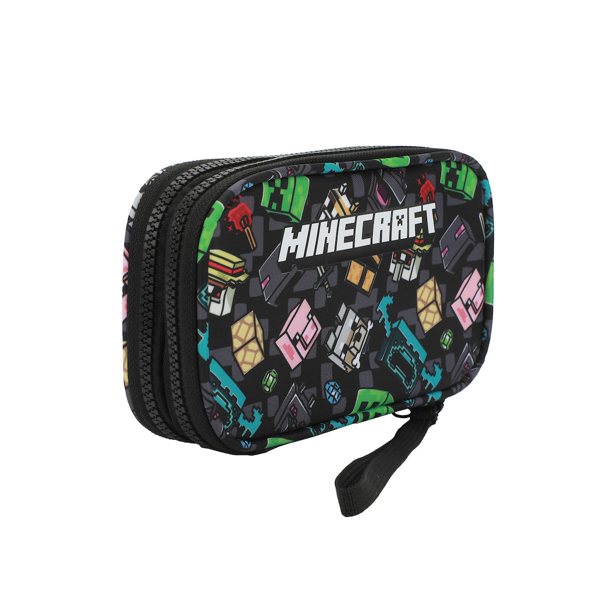 Minecraft Creatures 4" Black Tech Cable Organizer Travel Case