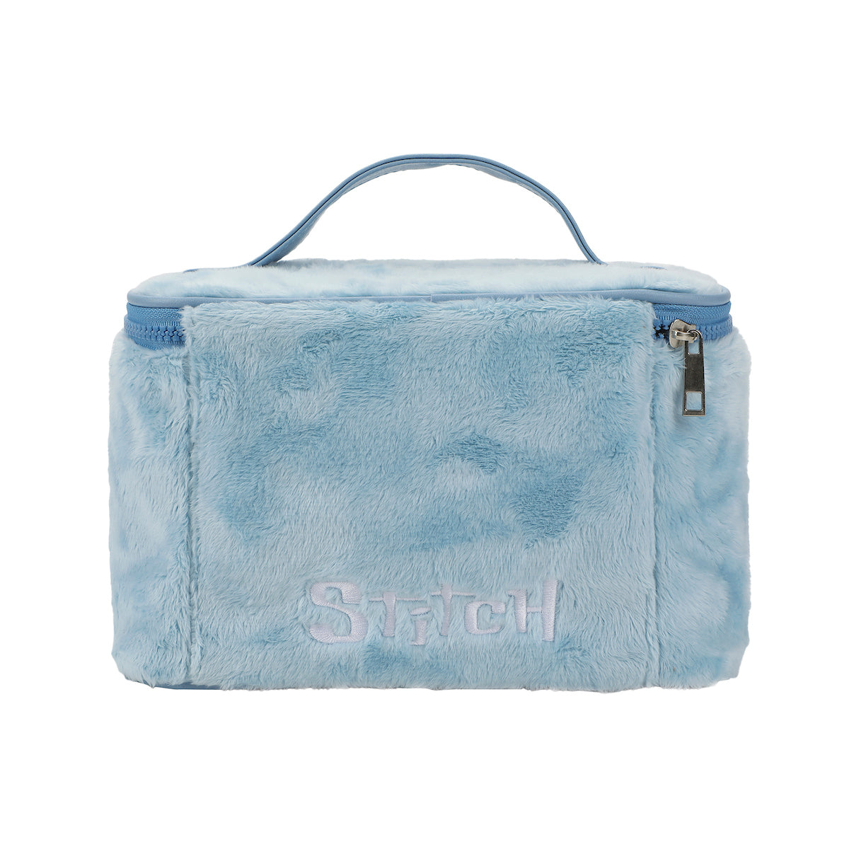 Disney Stitch Embroidered Face Blue 6" Beauty Case