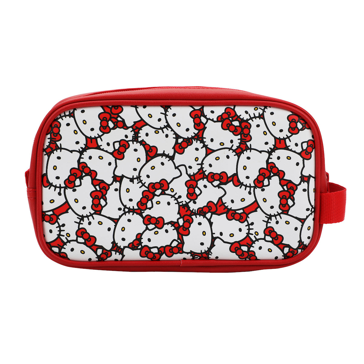 Hello Kitty Character Face All-Over Print 9" Dual Compartment Toiletry Kit