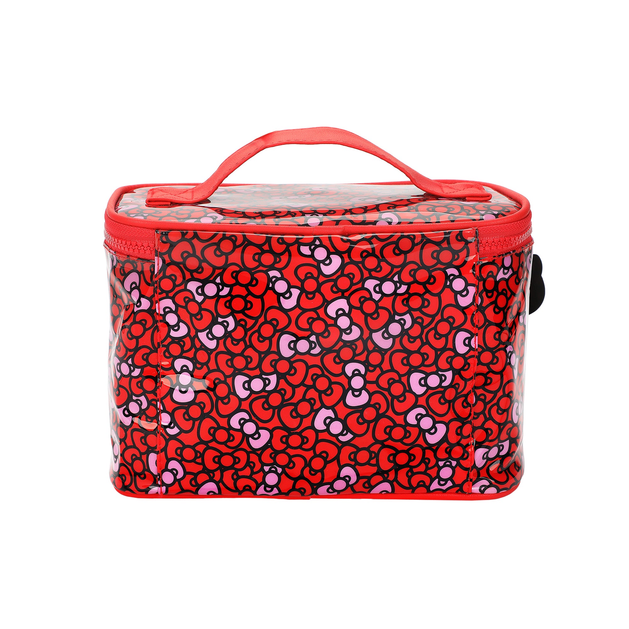 Hello Kitty Bows Clear Plastic Printed Cosmetic Case