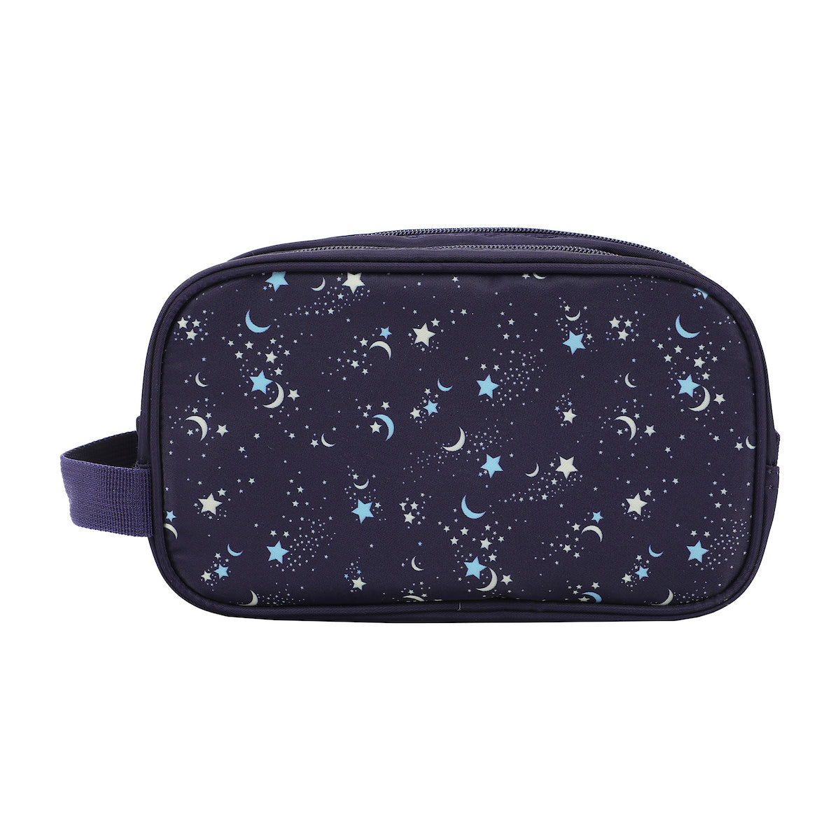 Night Sky Dual Compartment Navy Toiletry Cosmetic Kit