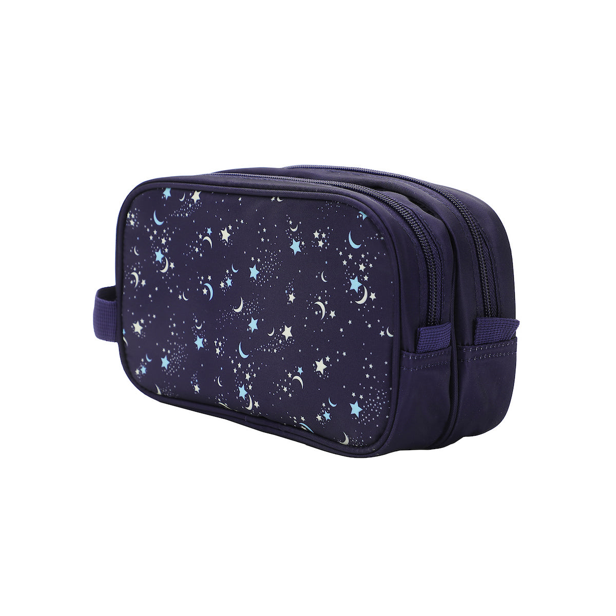 Night Sky Dual Compartment Navy Toiletry Cosmetic Kit