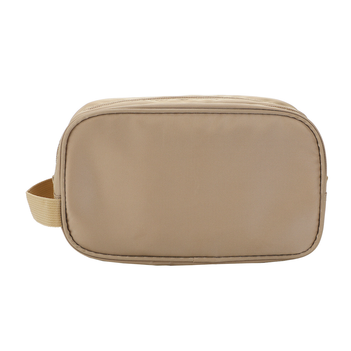 Dual Compartment Beige Toiletry Cosmetic Kit