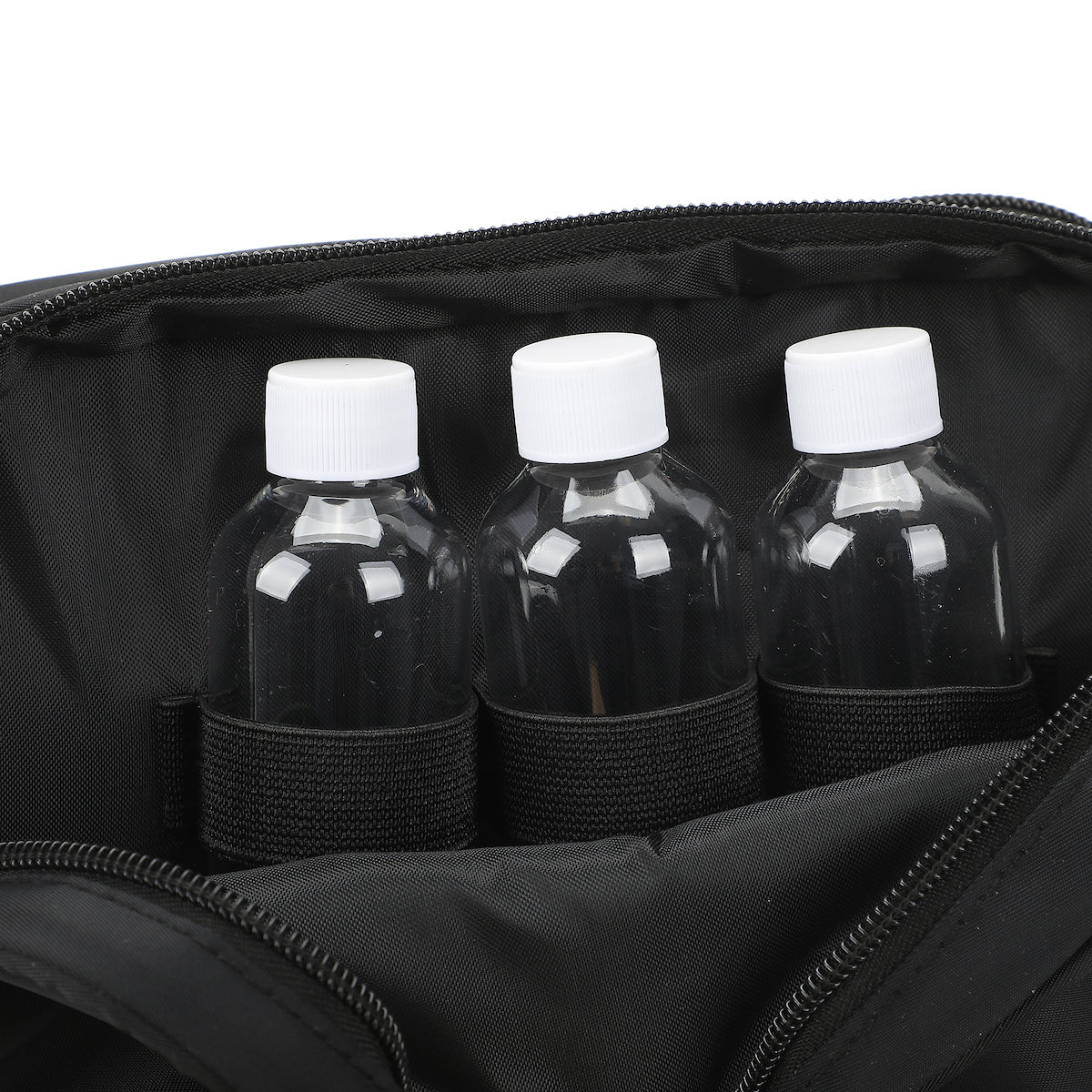 Dual Compartment Black Toiletry Cosmetic Kit