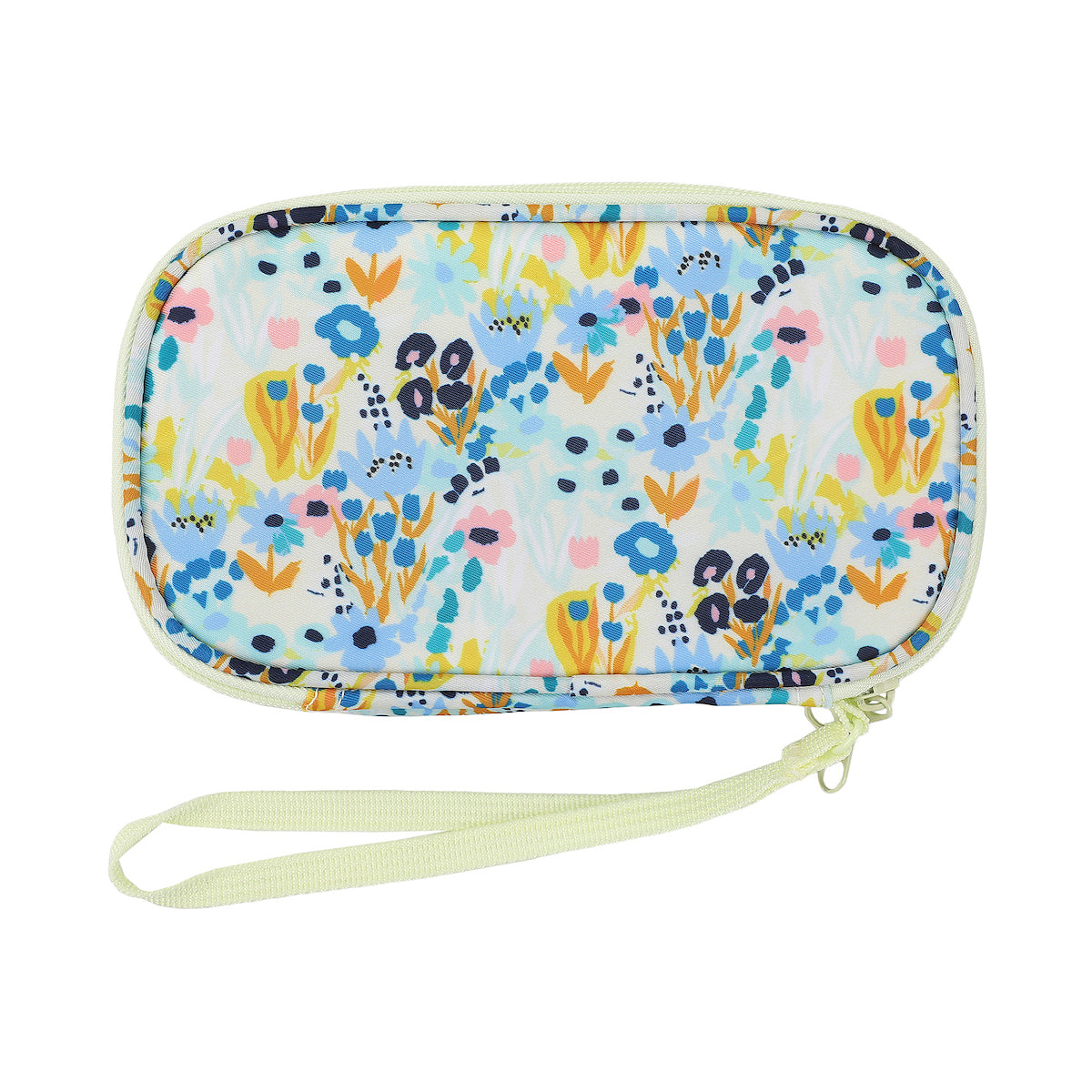 Floral Print Cream Zip-Around Tech Organizer