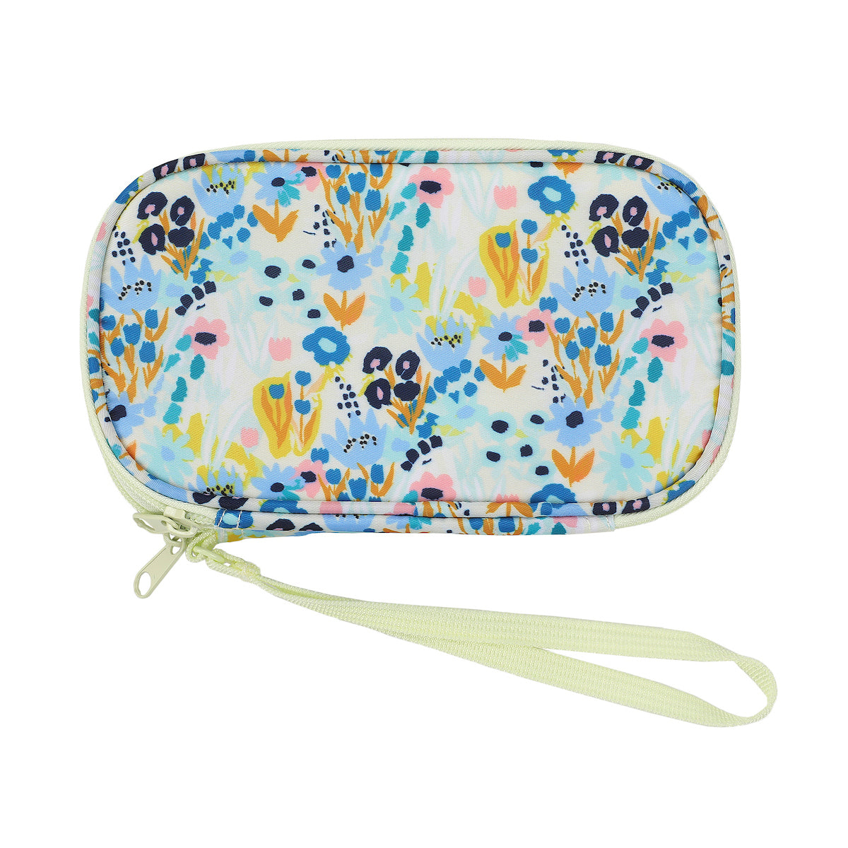 Floral Print Cream Zip-Around Tech Organizer