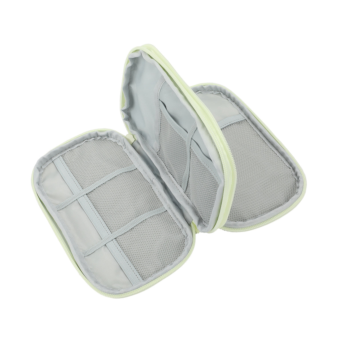 Floral Print Cream Zip-Around Tech Organizer