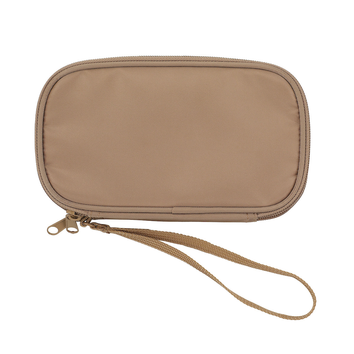 Beige Zip-Around Tech Organizer