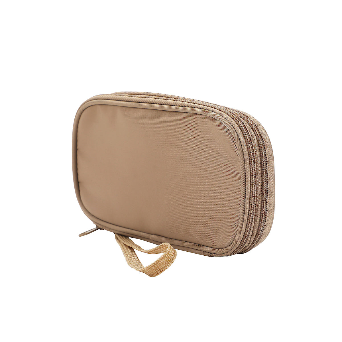 Beige Zip-Around Tech Organizer