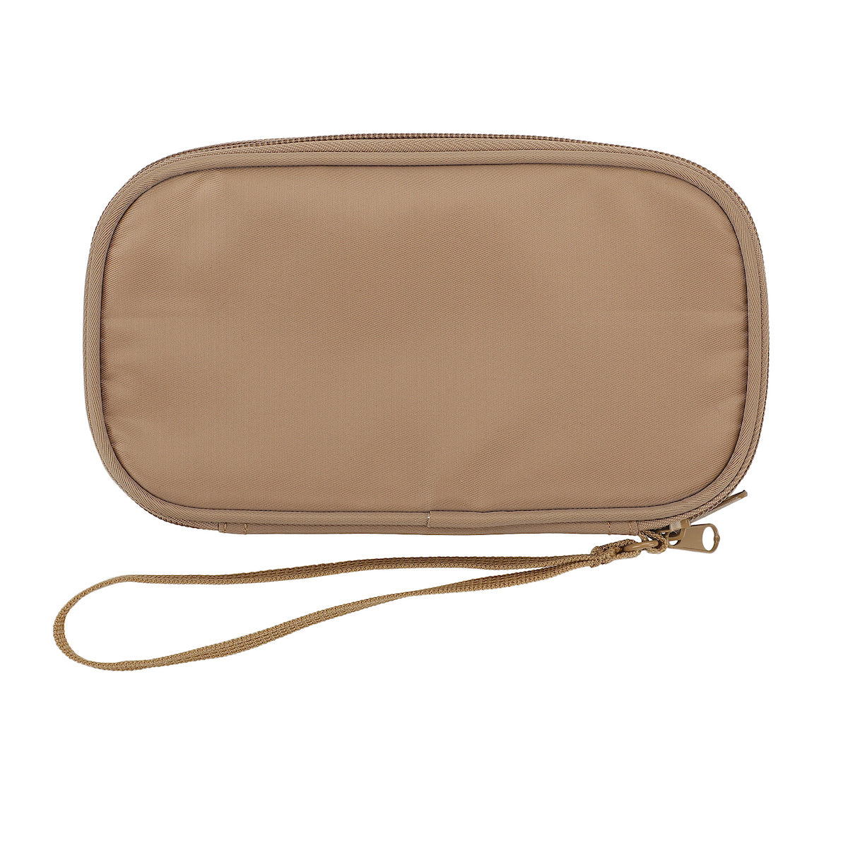 Beige Zip-Around Tech Organizer