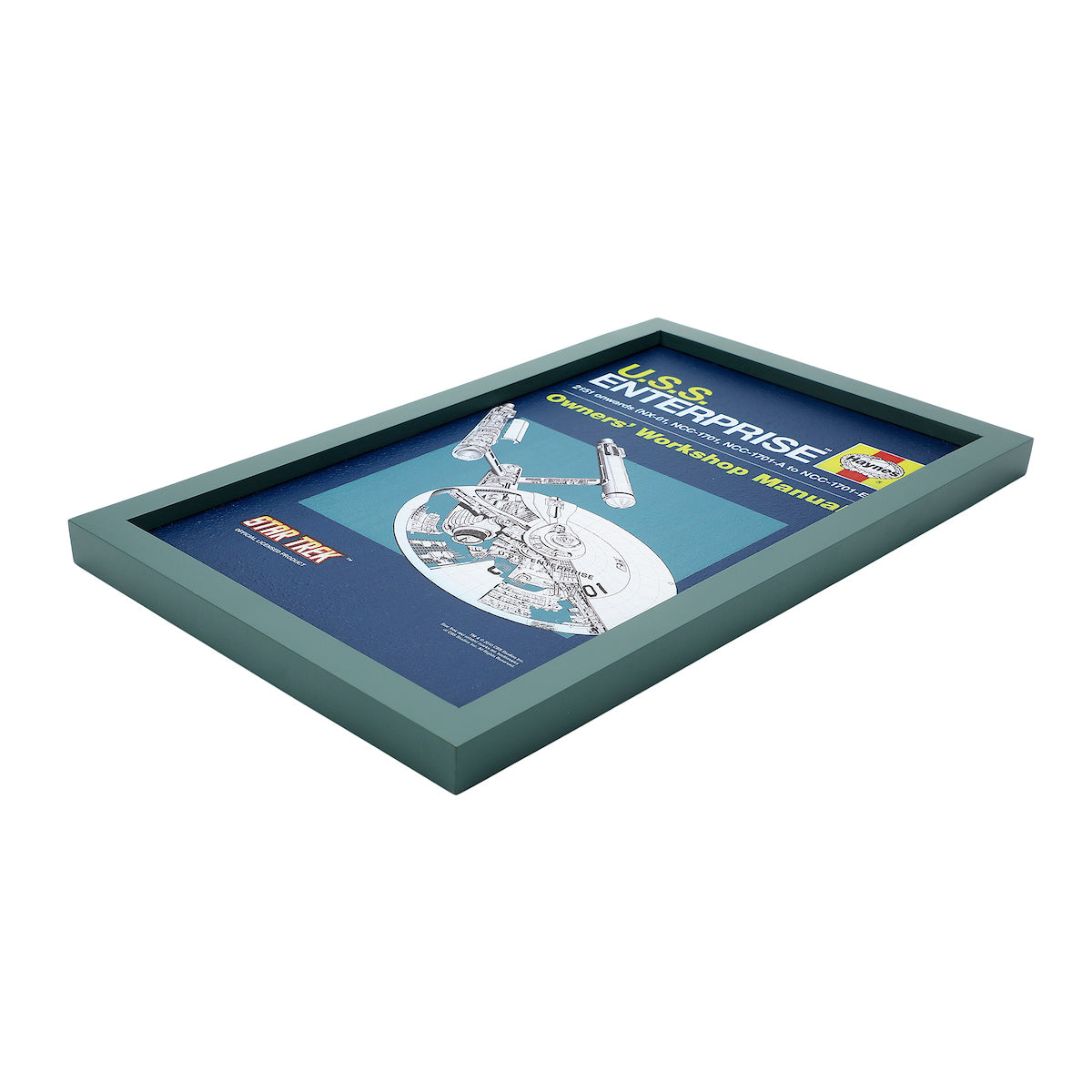 Star Trek U.S.S. Enterprise 11" x 18" Blue Wall Frame
