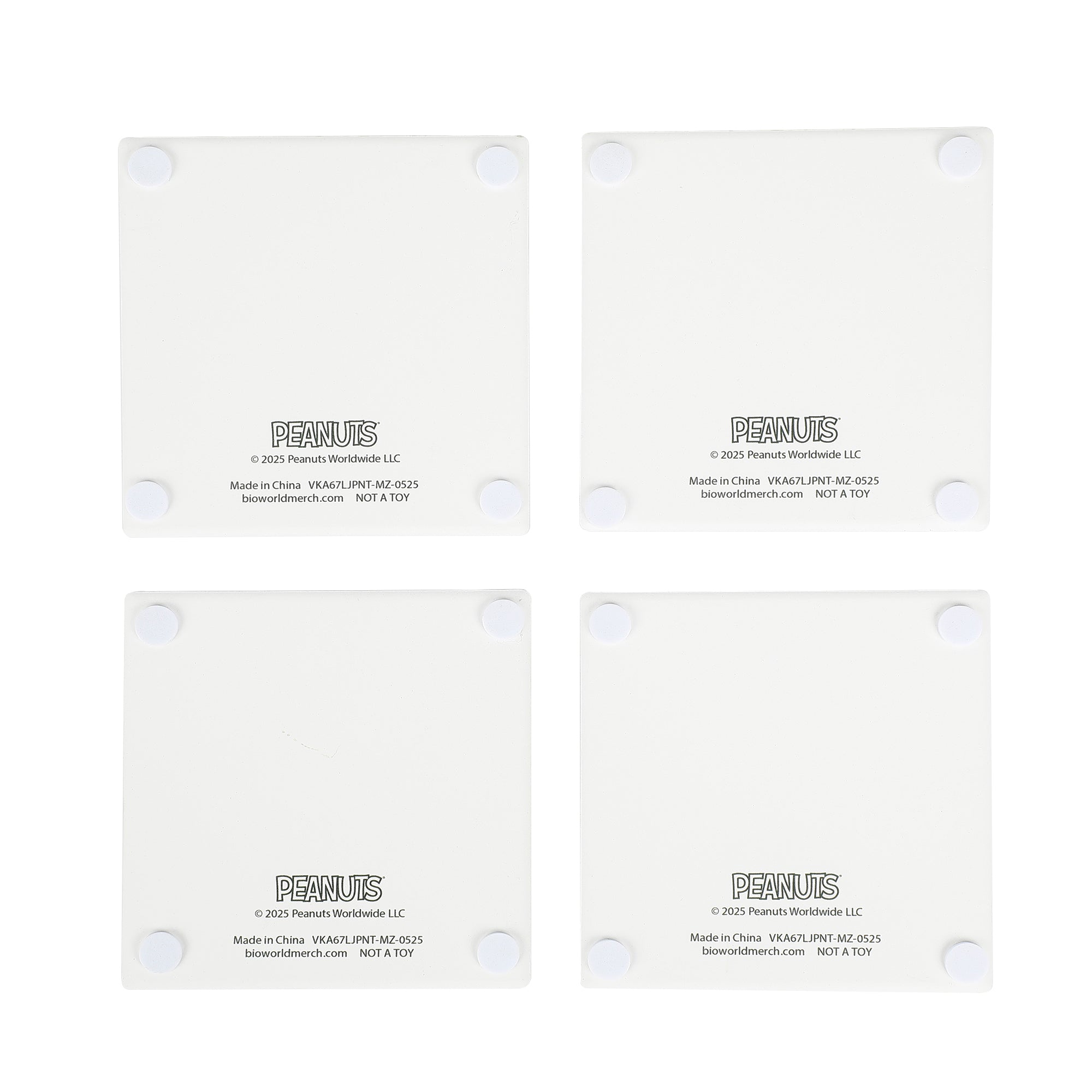 Peanuts Christmas Carolers 4-Pack Ceramic Coaster Set