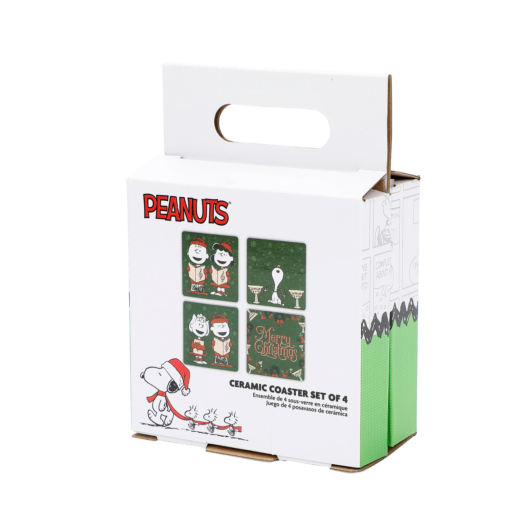 Peanuts Christmas Carolers 4-Pack Ceramic Coaster Set