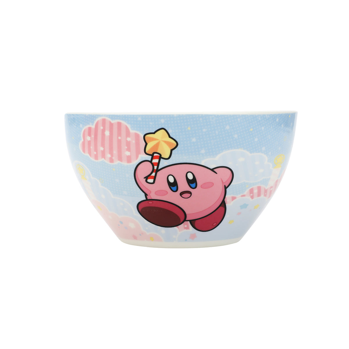 Kirby Star Wand Ceramic Ramen Bowl With Plastic Chopsticks