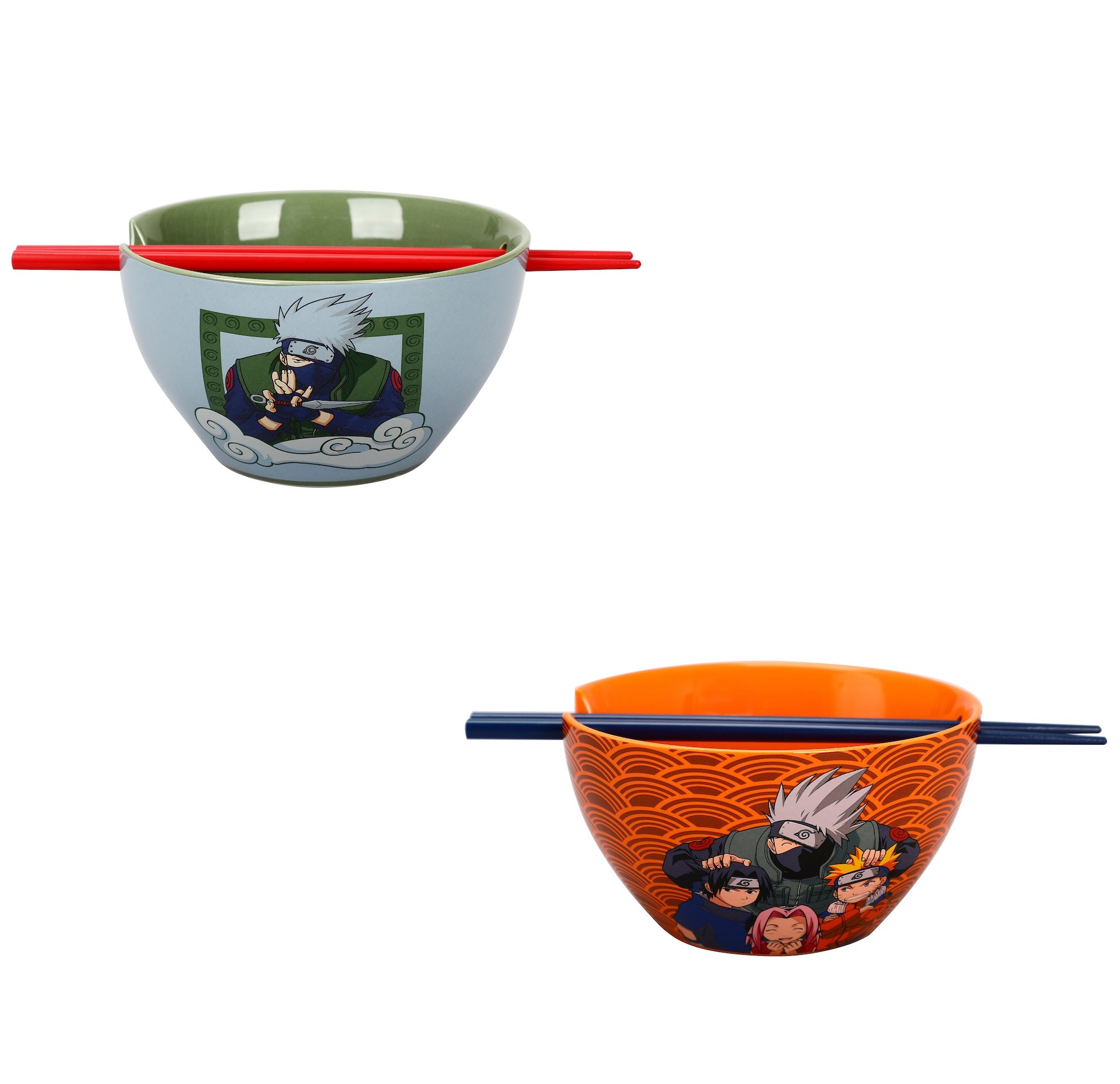 Naruto Kakashi 20 oz Ramen Bowl With Chopsticks
