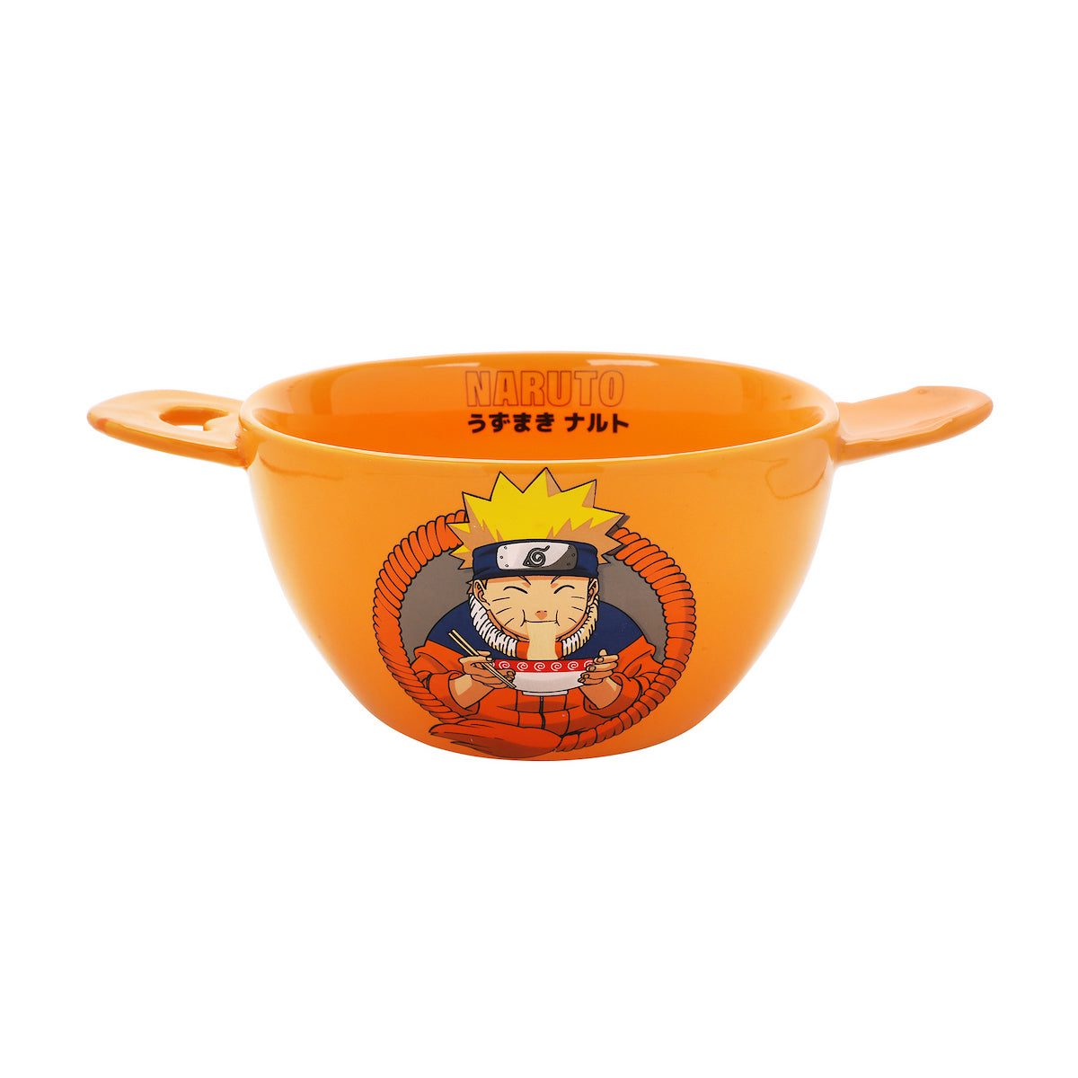 Naruto Sealing Symbol 20 Oz Orange Ramen Bowl With Spoon & Chopsticks
