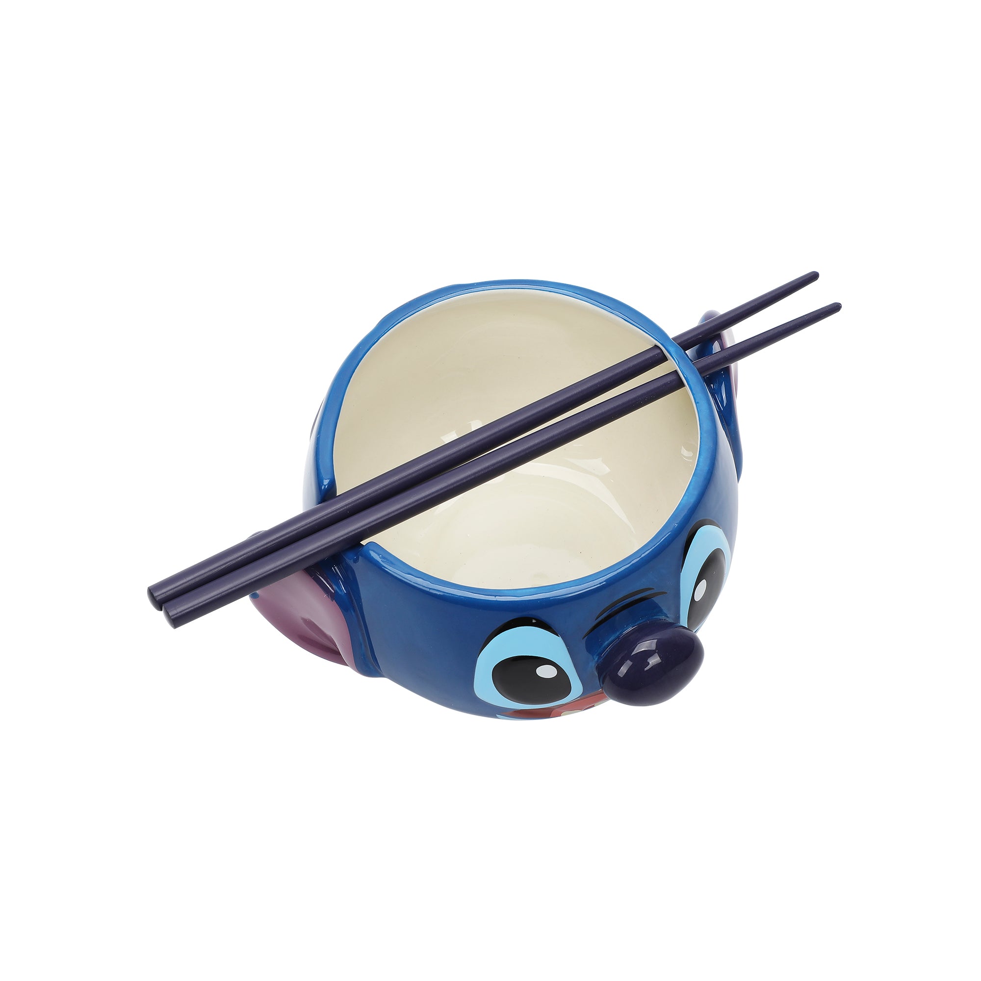 Lilo & Stitch Stitch Head 33 Oz Sculpted Ceramic Ramen Bowl With Chopsticks