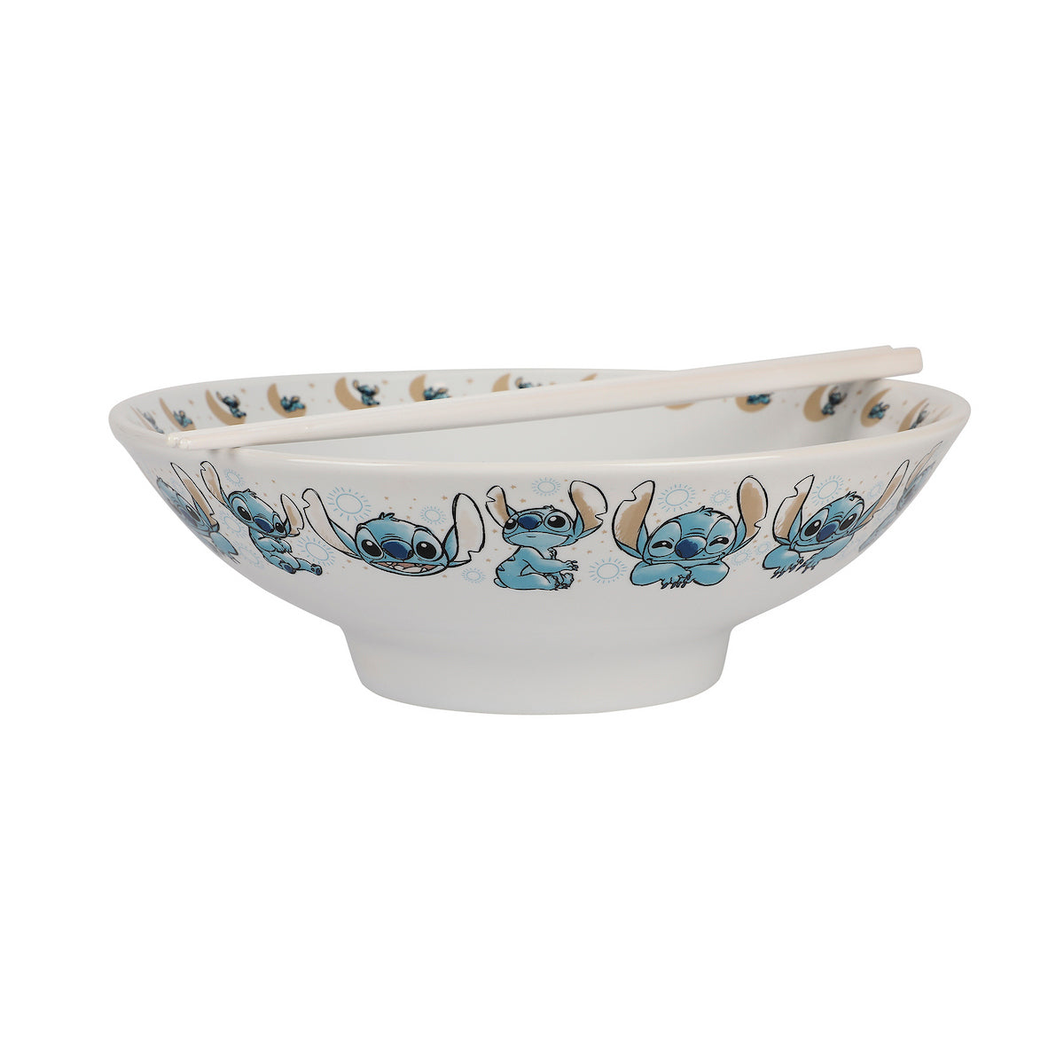 Disney's Stitch Character Ceramic Ramen Bowl with Chopsticks