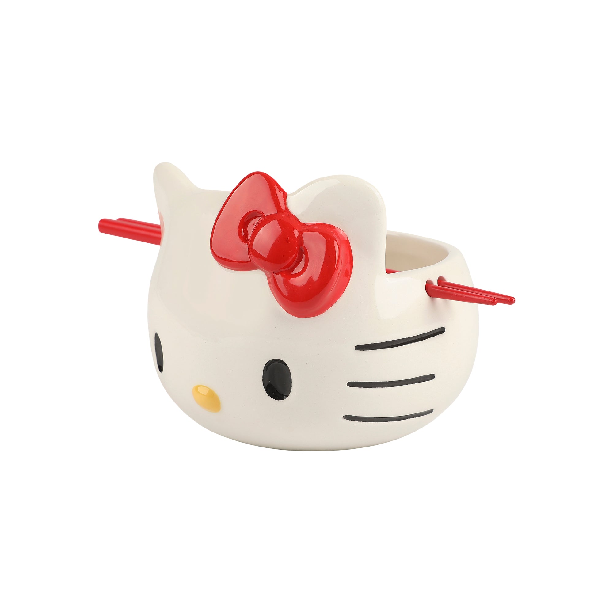 Hello Kitty Character Head White Sculpted Ceramic Ramen Bowl