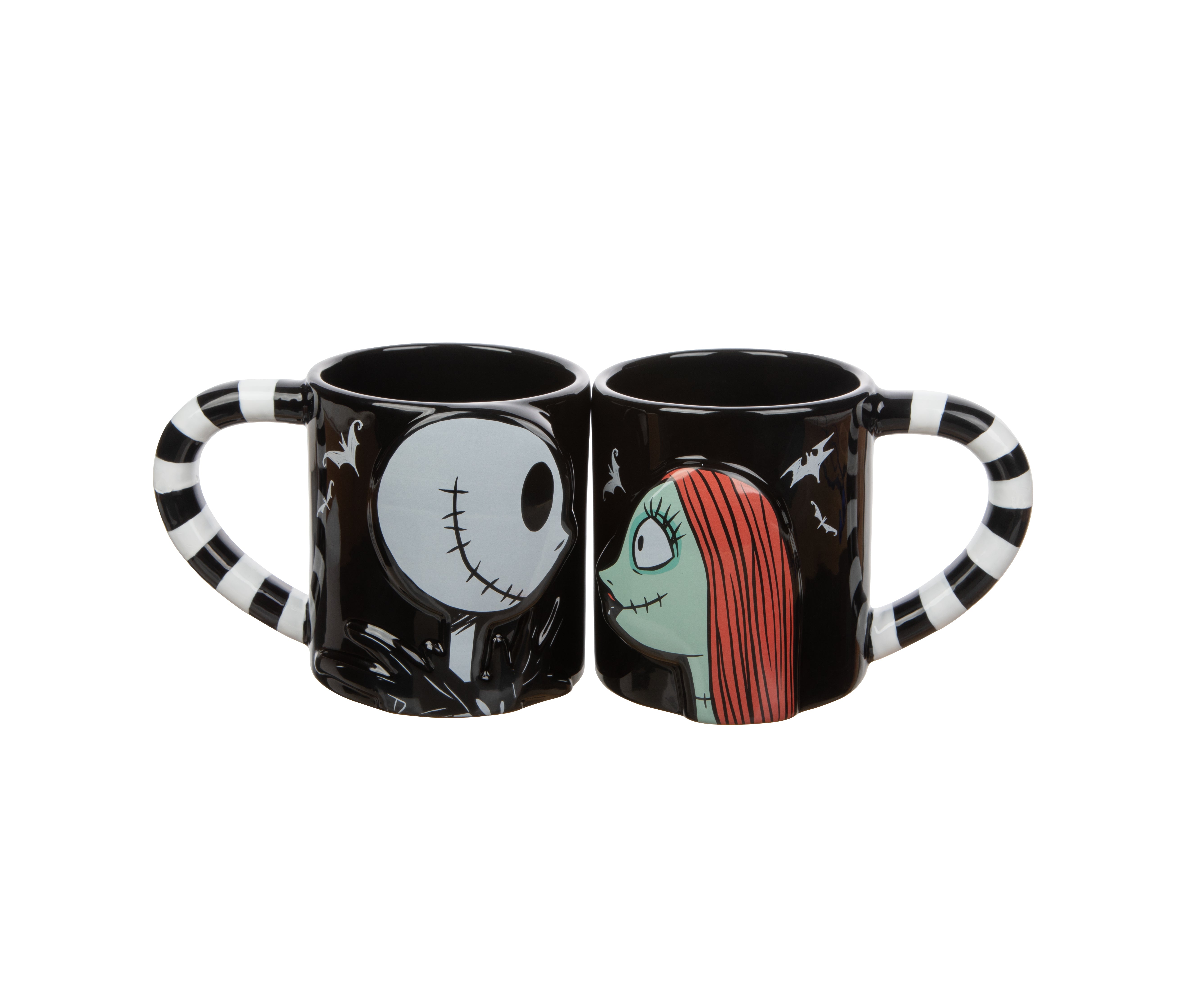 Disney Nightmare Before Christmas Jack Skellington & Sally 2-Piece Ceramic Mug Set
