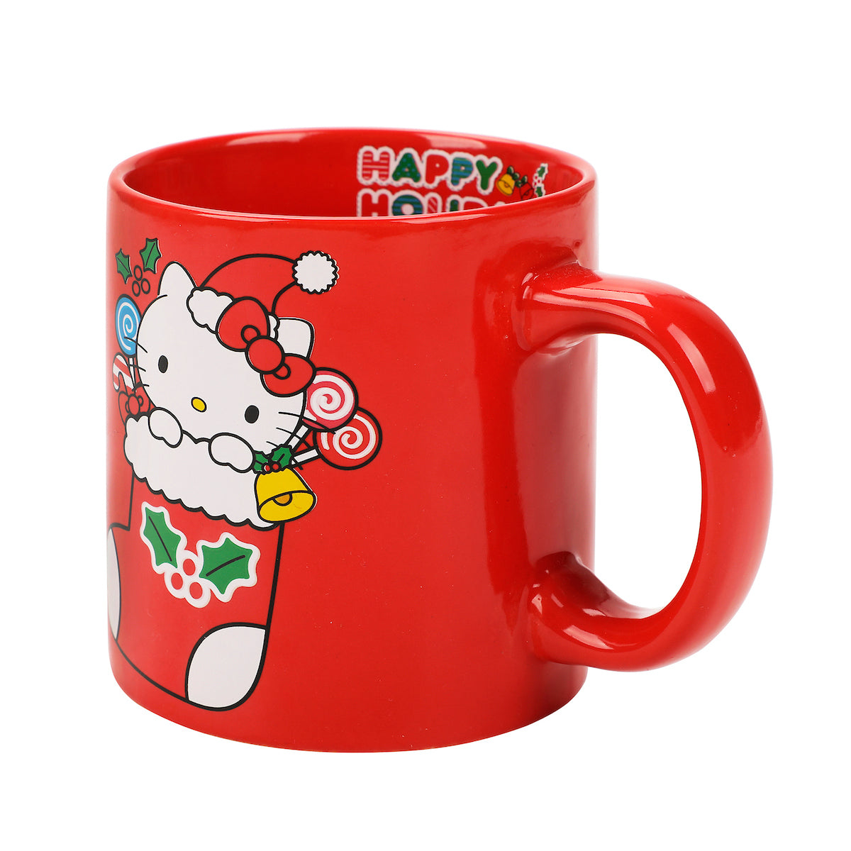 Hello Kitty Happy Holidays red 16 Oz Ceramic Mug