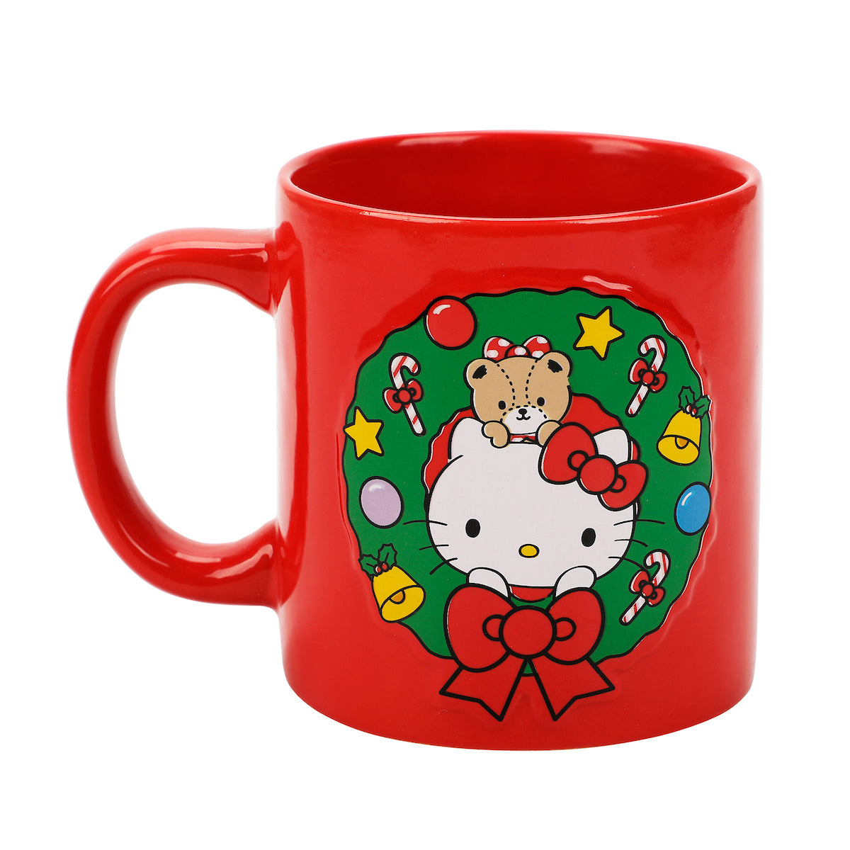 Hello Kitty Happy Holidays red 16 Oz Ceramic Mug