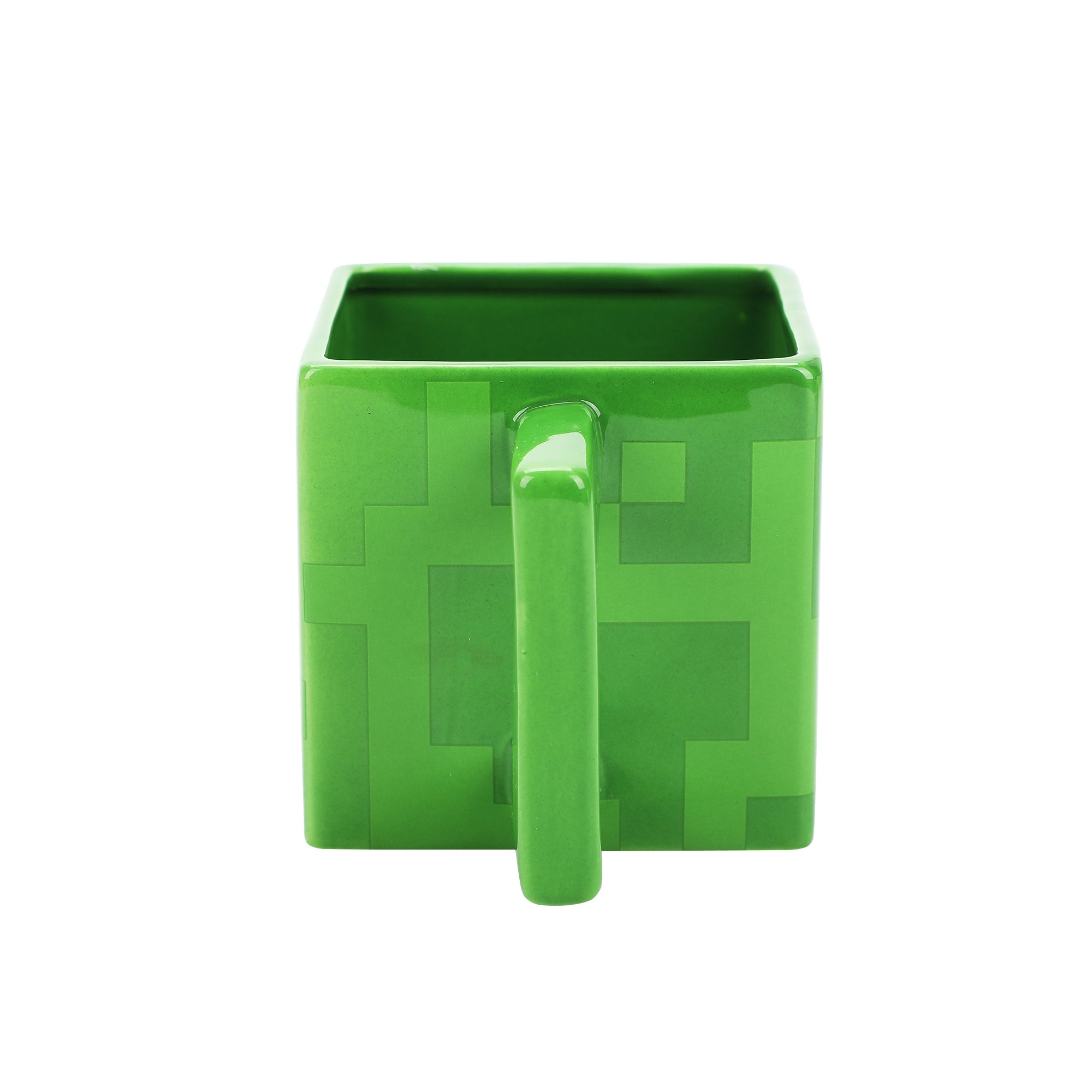 Minecraft Creeper Green 16 Oz Sculpted Square Ceramic Mug