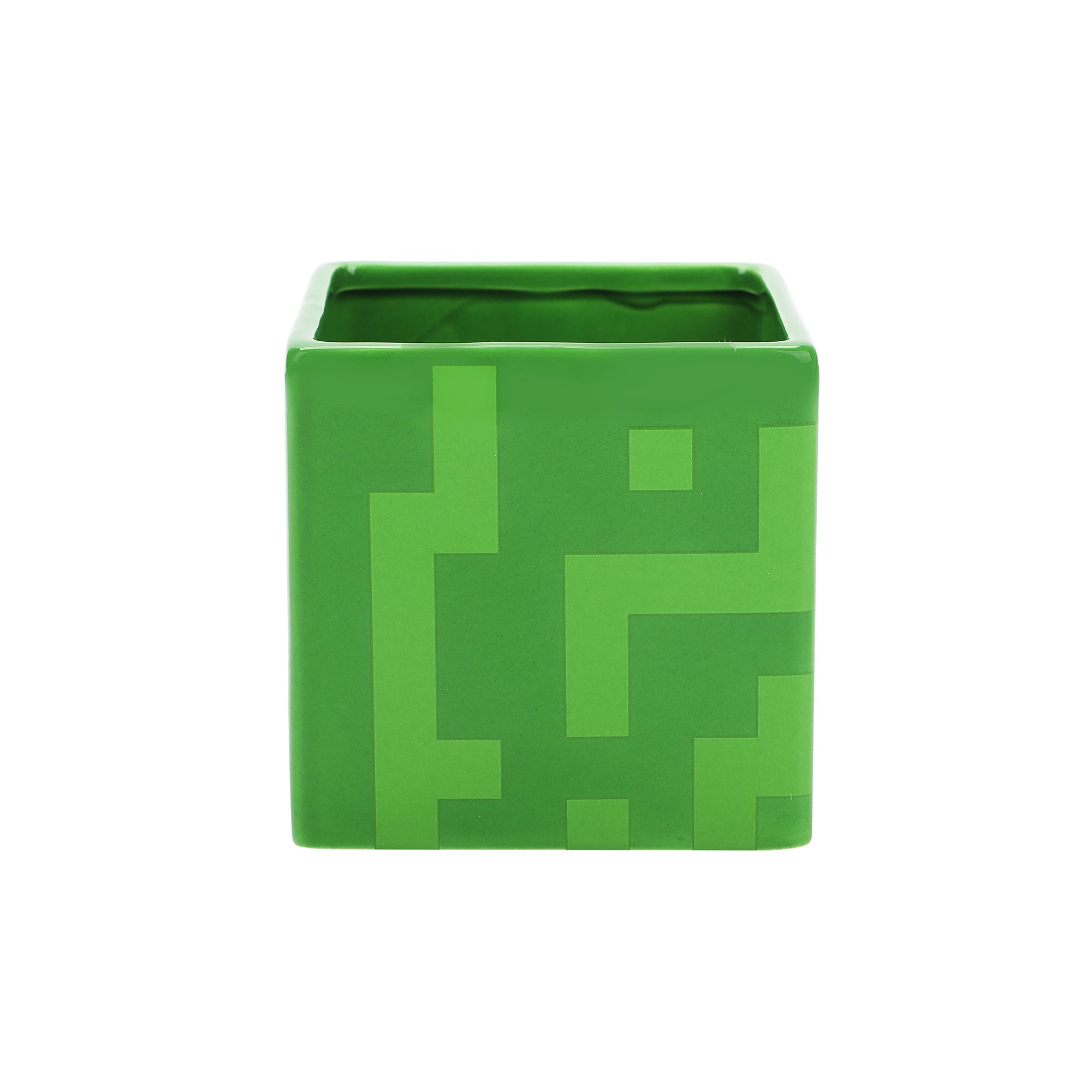 Minecraft Creeper Green 16 Oz Sculpted Square Ceramic Mug